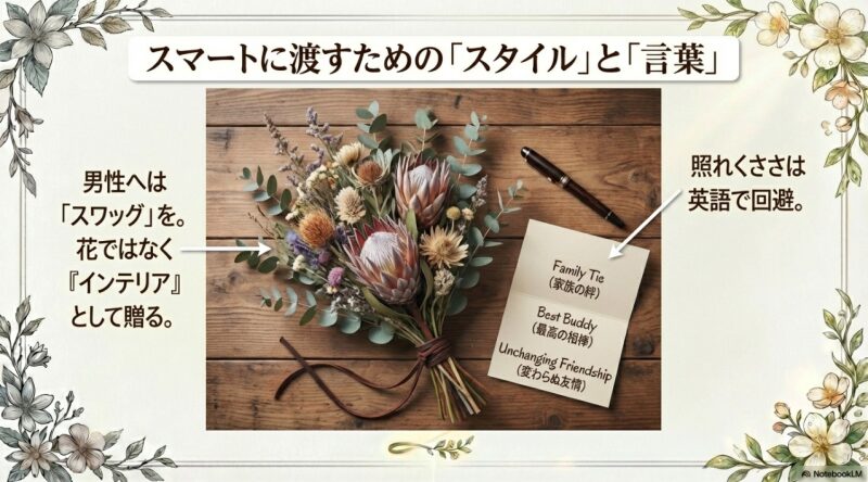 姉への敬意を表すバラと妹へのエールを送るガーベラ・チューリップ