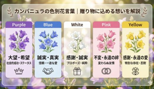 【色別】カンパニュラの花言葉！紫・青・白・ピンク・黄色に込められたメッセージ