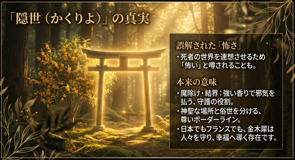 誤解されがちな「隠世」という花言葉が持つ魔除けや結界の役割