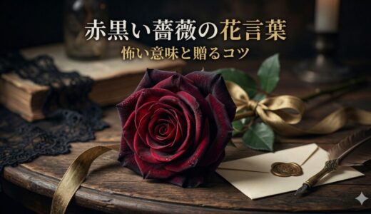 赤黒い薔薇の花言葉！怖い意味や贈るコツを解説