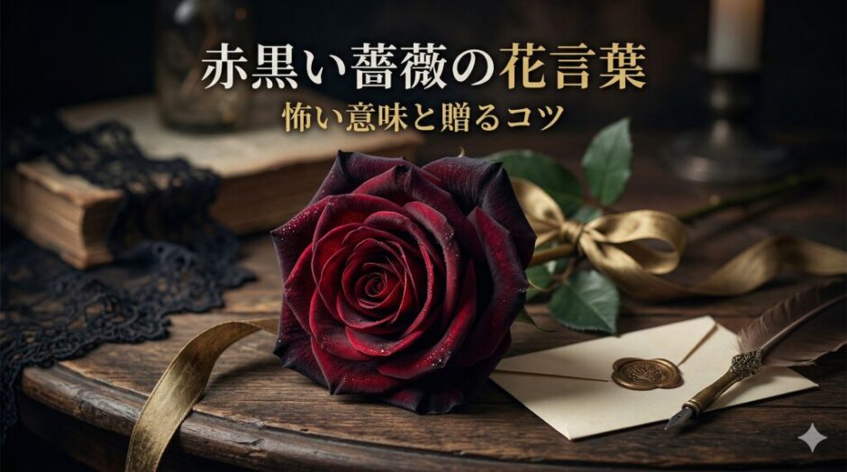 赤黒い薔薇　花言葉