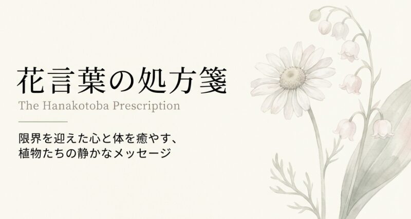 限界を迎えた心と体を癒やす花言葉の処方箋と植物たちのメッセージ