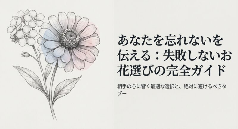 花言葉であなたを忘れないと伝えるための失敗しないお花選びの完全ガイド