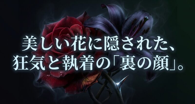 美しい花に隠された、狂気と執着の裏の顔を示すタイトル画像