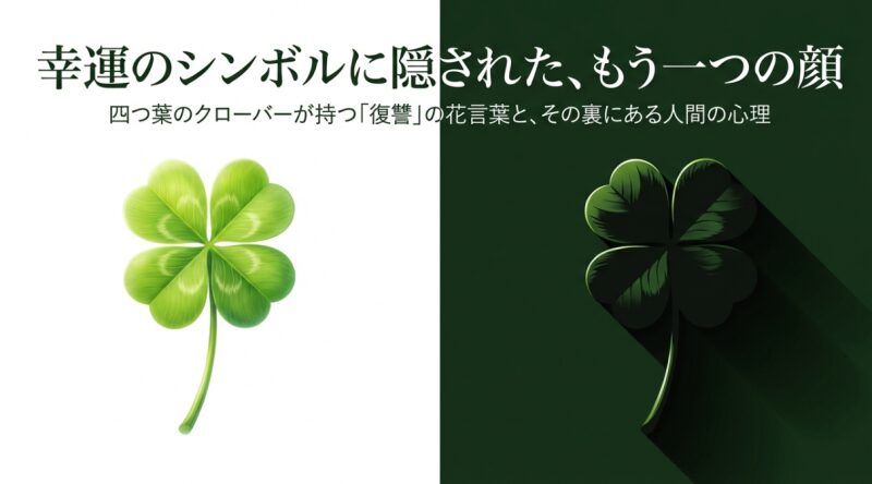 四つ葉のクローバーの花言葉に復讐の意味がある理由と背景の概要スライド