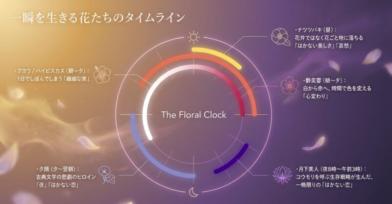 ナツツバキや月下美人など一瞬を生きる花たちのタイムラインまとめ