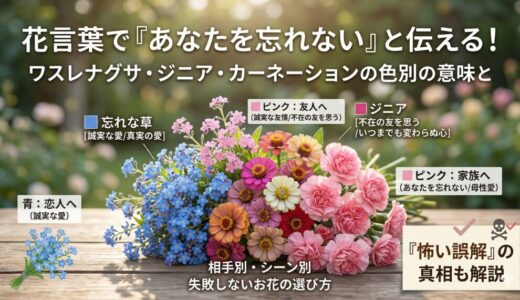花言葉「あなたを忘れない」は怖い？色別の意味と絶対に避けるべき花