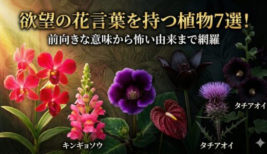 欲望の花言葉を持つ植物7選！前向きな意味から怖い由来まで解説