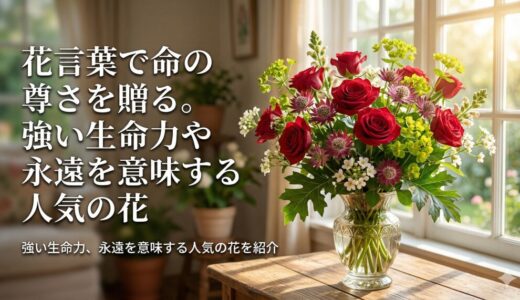 花言葉で命の尊さを贈る。強い生命力や永遠を意味する人気の花