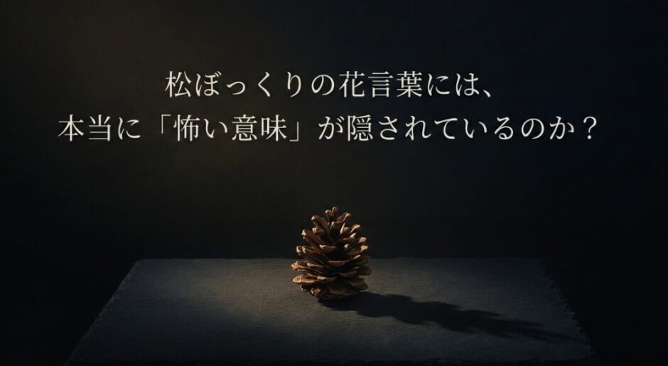 松ぼっくりの花言葉に隠された怖い意味の噂