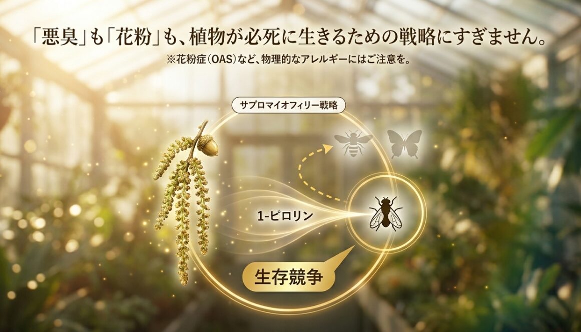 悪臭や花粉はサプロマイオフィリーなどの植物の生存戦略