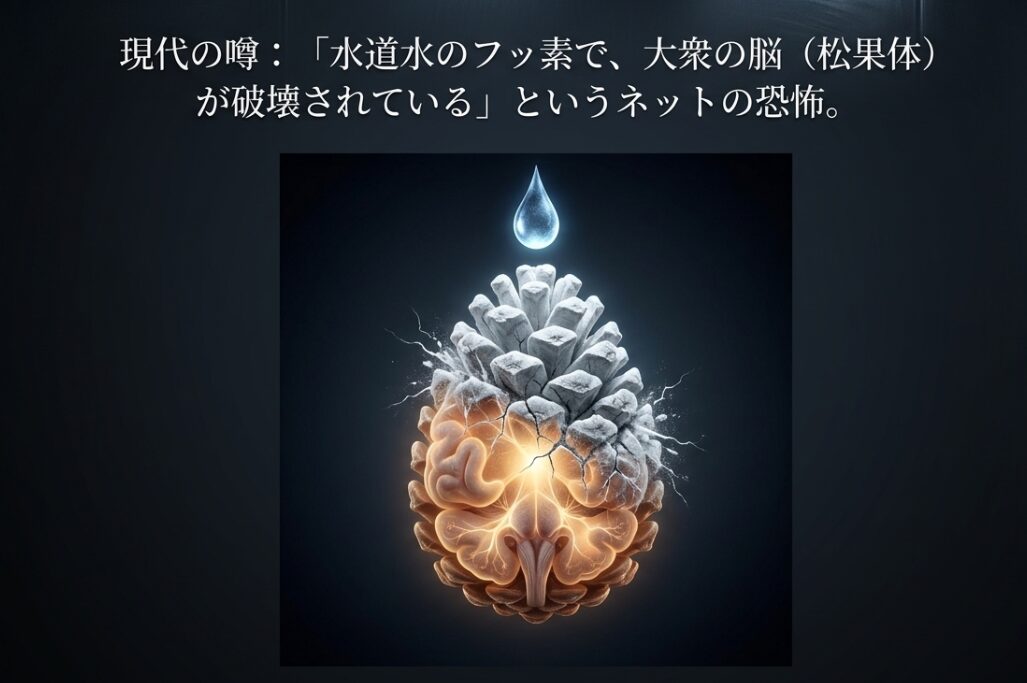 水道水のフッ素によって大衆の脳の松果体が破壊されているという現代の噂