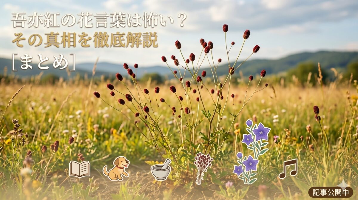 吾亦紅 花言葉 怖い　まとめ