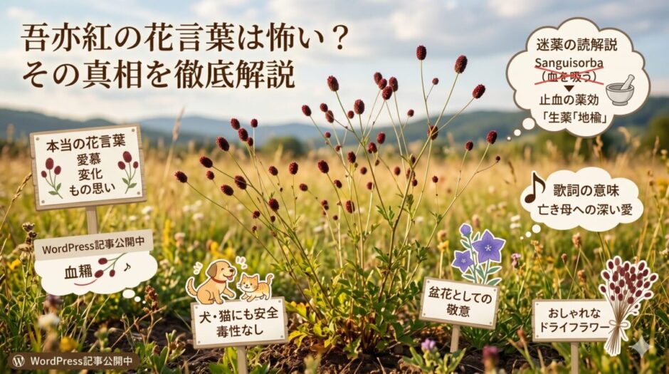 吾亦紅 花言葉 怖い
